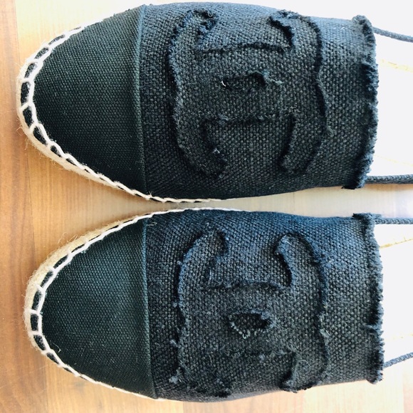 🔥SOLD🔥Chanel Espadrilles NIB Fabric Denim Linen - Picture 3 of 8